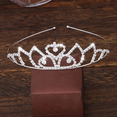 Delicate Sparkly Crystal Silver First Communion Flower Girl Tiara/ Wedding Headpiece