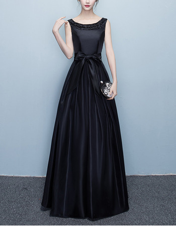 black taffeta ball gown