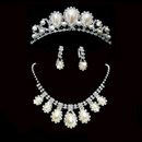 Elegant Crystal Earring Necklace Tiara Set Wedding Bridal Jewelry Collection