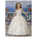 Pretty Princess Ball Gown Spaghetti Straps Appliques Organza First Communion Dresses with Jacket