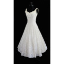 Smiple Ball Gown Short Reception Lace Wedding Dresses