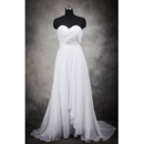 Elegant Empire Sweetheart Chiffon Wedding Dresses with Beaded Detail and Cascade Skirt