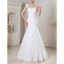 Romantic and Gorgeous All Over Beading Tulle Wedding Dresses with Mermaid Skirt