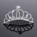 New design Princess Crystals Silver First Communion Flower Girl Tiara Comb