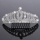 Princess Sparkling Crystals Silver First Communion Flower Girl Tiara Comb